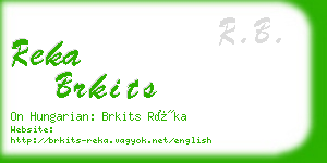 reka brkits business card